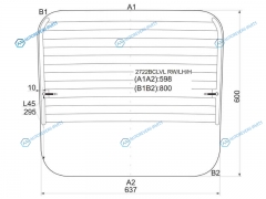 2722BCLVL RWLHH Стекло заднее (распашной двери) левое с обогревом PEUGEOT BOXERCITROEN JUMPERFIAT DUCATO 94-06