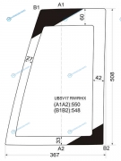 UBSV17 RWRHX Стекло заднее (распашной двери) правое ISUZU TROOPERISUZU BIGHORN 35D 91-02