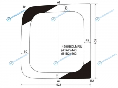 4595BCLMRU Стекло заднее (распашной двери) правое LADA LARGUS 12-