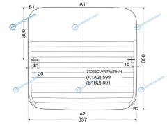 2722BCLVR RWRHH Стекло заднее (распашной двери) правое с обогревом PEUGEOT BOXERCITROEN JUMPERFIAT DUCATO 94-06
