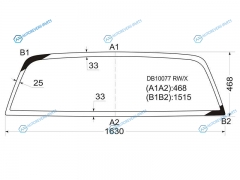 DB10077 RWX Стекло заднее DODGE RAM PICKUP 01-09