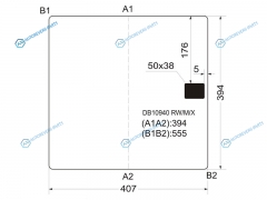 DB10940 RWMX Стекло заднее DORGE RAM PICKUP 350015002500 06-09
