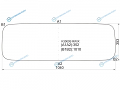 K3000S RWX Стекло заднее KIA BONGO III K2500TCIK2700K3000S (груз.) 04-