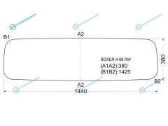 BOXER-II-06 RW Стекло заднее PEUGEOT BOXER IIFIAT DUCATO IICITROEN JUMPER II PICK UP 06-