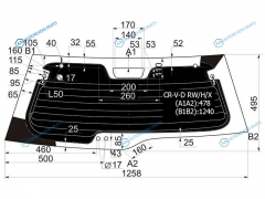 CR-V-D RWHX Стекло заднее затемненное с обогревом HONDA CR-V 01-06
