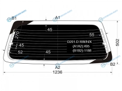 D201-D RWHX Стекло заднее затемненное с обогревом MAZDA DEMIO DW 96-02