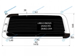 L400-D RWHX Стекло заднее затемненное с обогревом MITSUBISHI DELICA VAN 94-07