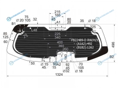 FB22489-D RWHX Стекло заднее затемненное с обогревом NISSAN PATHFINDER 04-14