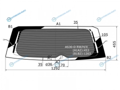 AS30-D RWHX Стекло заднее затемненное с обогревом TOYOTA RAV4 CA3 05-12