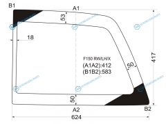 F150 RWLHX Стекло заднее левое FORD F150250350 24D 04-08