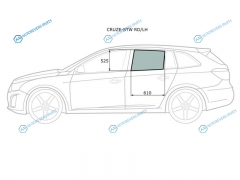 CRUZE-STW RDLH Стекло заднее левое опускное CHEVROLET CRUZE STW 5D 12-15