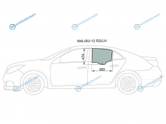 MALIBU-12 RDLH Стекло заднее левое опускное CHEVROLET MALIBU 4D 12-16