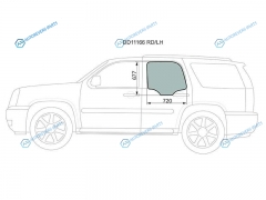 DD11166 RDLH Стекло заднее левое опускное CHEVROLET TAHOE 06-14