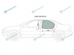 DW01198 RDLH Стекло заднее левое опускное CHRYSLER CIRRUSDODGE STRATUS 4D 95-00