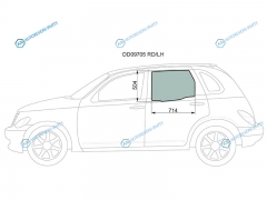 DD09705 RDLH Стекло заднее левое опускное CHRYSLER PT CRUISER HBK 00-10