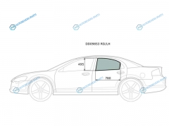 DD09853 RDLH Стекло заднее левое опускное CHRYSLER SEBRINGDODGE STRATUS 4D 00-06  VOLGA SIBER 08-10