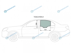 TOSCA RDLH Стекло заднее левое опускное DAEWOO 06-11CHEVROLET EPICA 06-12