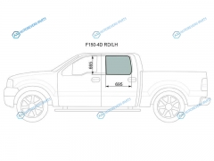 F150-4D RDLH Стекло заднее левое опускное FORD F150250350 4D 04-08