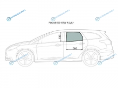 FOCUS-III-STW RDLH Стекло заднее левое опускное FORD FOCUS III 5D WGN 11-