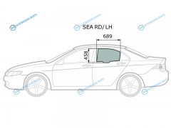 SEA RDLH Стекло заднее левое опускное HONDA ACCORD 02-08ACURA TSX 4D 04-08