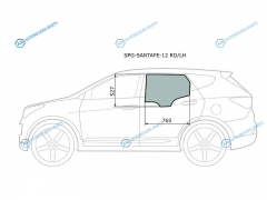 SPG-SANTAFE-12 RDLH Стекло заднее левое опускное HYUNDAI SANTA FE 12-18