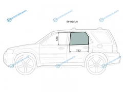 EP RDLH Стекло заднее левое опускное MAZDA TRIBUTE 00-07FORD MAVERICK 00-07ESCAPE I 00-12