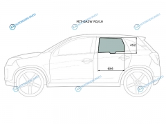 MIT-GA3W RDLH Стекло заднее левое опускное MITSUBISHI ASXRVR GAW 10-CITROEN C4 AIRCROSS 12-17 PEUGEOT 4008 12-