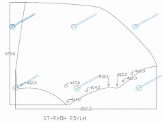 SPG-RXOH RDLH Стекло заднее левое опускное TOYOTA CHASER X100 96-01