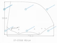 ST202 RDLH Стекло заднее левое опускное TOYOTA CORONA EXIVCARINA ED 93-98