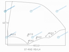 SPG-RXO RDLH Стекло заднее левое опускное TOYOTA MARK II X100 96-00
