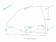 SPG-RX90H RDLH Стекло заднее левое опускное TOYOTA MARK II X90 92-96