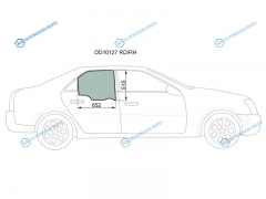 DD10127 RDRH Стекло заднее правое опускное CADILLAC CTS 02-06