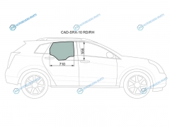 CAD-SRX-10 RDRH Стекло заднее правое опускное CADILLAC SRX 10-16