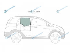 CHERY-S18 RDRH Стекло заднее правое опускное CHERY INDIS(S18) 5D HBK 09-