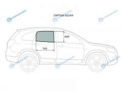 CAPTIVA RDRH Стекло заднее правое опускное CHEVROLET 06-16 OPEL ANTARA 06-16