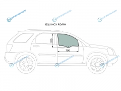 EQUINOX RDRH Стекло заднее правое опускное CHEVROLET 04-09
