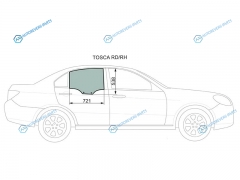 TOSCA RDRH Стекло заднее правое опускное DAEWOO 06-11CHEVROLET EPICA 06-12