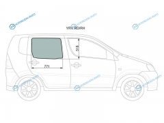 YRV RDRH Стекло заднее правое опускное DAIHATSU 00-05