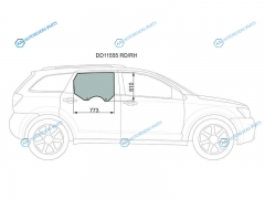 DD11555 RDRH Стекло заднее правое опускное DODGE JOURNEY 08-