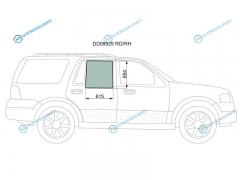 DD09929 RDRH Стекло заднее правое опускное FORD EXPEDITIONLINCOLN NAVIGATOR 02-06