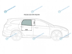 FOCUS-III-STW RDRH Стекло заднее правое опускное FORD FOCUS III 5D WGN 11-
