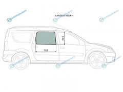 LARGUS RDRH Стекло заднее правое опускное LADA 12-