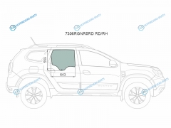 7306RGNR5RD RDRH Стекло заднее правое опускное RENAULT DUSTER 21-