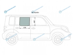 BB RDRH Стекло заднее правое опускное TOYOTA BBSCION XB 00-05