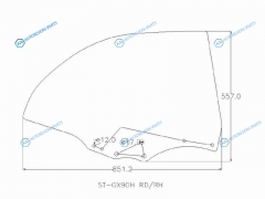 SPG-GX90H RDRH Стекло заднее правое опускное TOYOTA CHASER 92-96