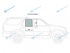 VZV130 RDRH Стекло заднее правое опускное TOYOTA HILUX SURF4RUNNER 88-95