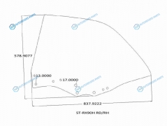 SPG-RX90H RDRH Стекло заднее правое опускное TOYOTA MARK II X90 92-96