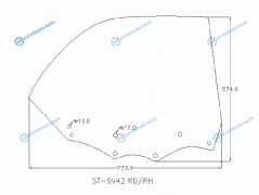 SV42 RDRH Стекло заднее правое опускное TOYOTA VISTA HARDTOP 94-98