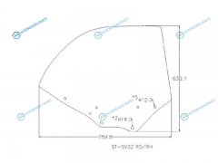 SV32 RDRH Стекло заднее правое опускное TOYOTA VISTACAMRY 4D HARDTOP 90-94