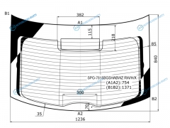 SPG-7815BGSHABWZ RWHX Стекло заднее с обогревом ( без отверстия) SKODA RAPID 12-VW POLO 20-